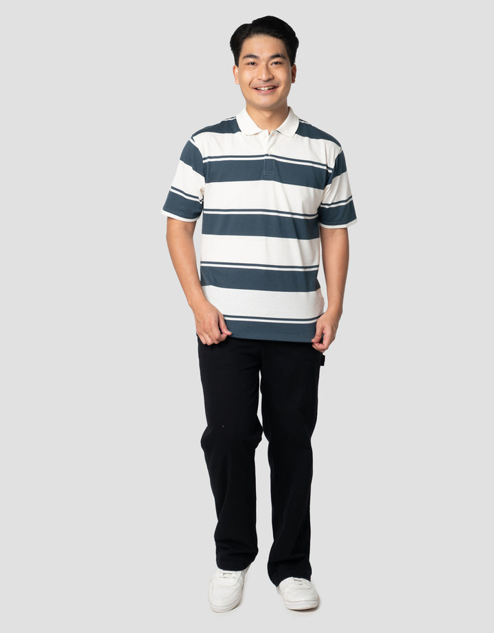 Nevada Stripe Collar Kaos Polo Pria