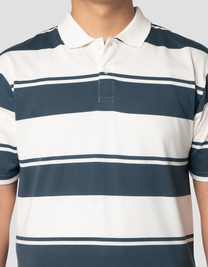 Nevada Stripe Collar Kaos Polo Pria