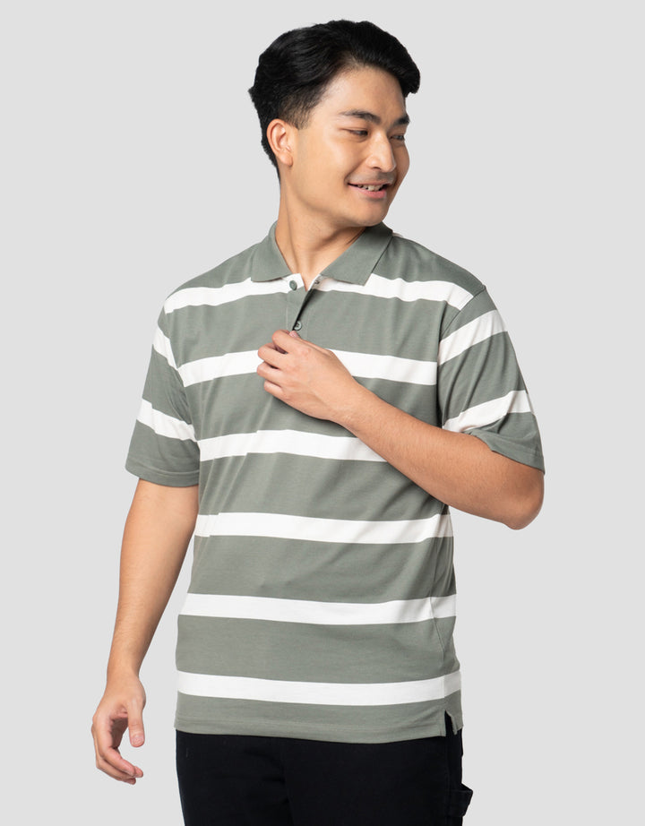 Nevada Stripe Reg Collar Kaos Polo Pria