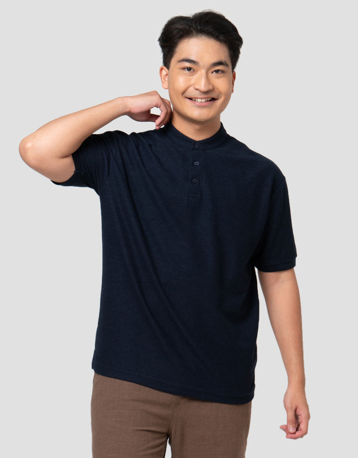 Nevada Texture - Shanghai Collar Kaos Polo Pria