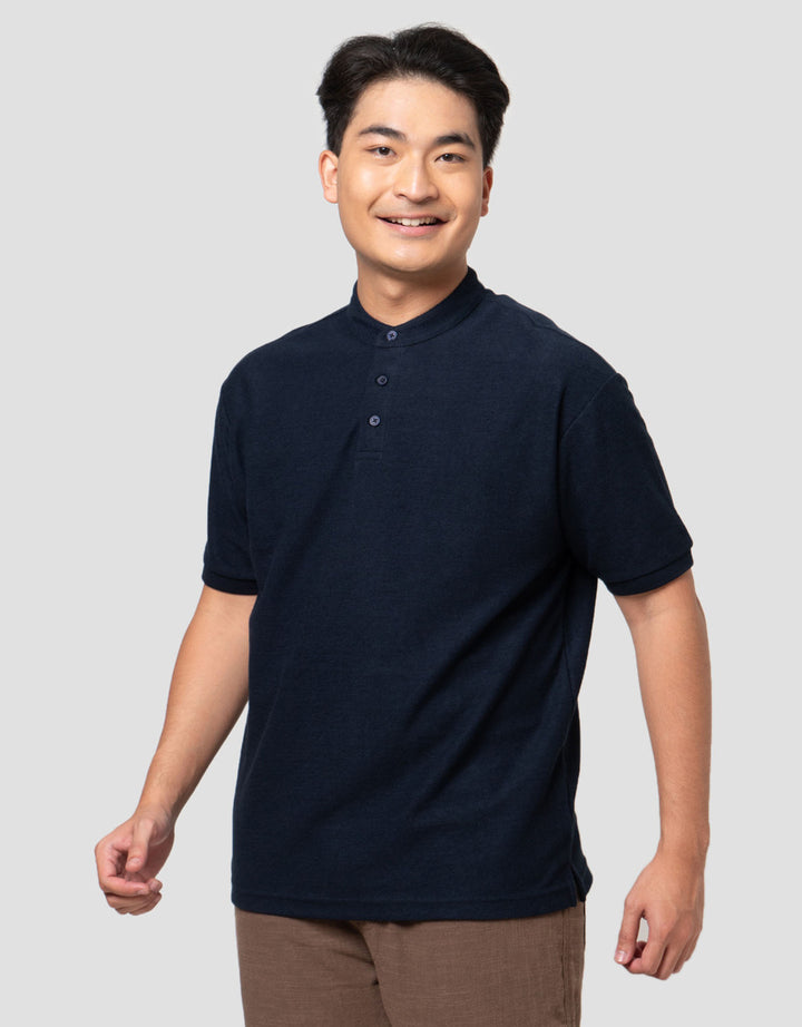 Nevada Texture - Shanghai Collar Kaos Polo Pria