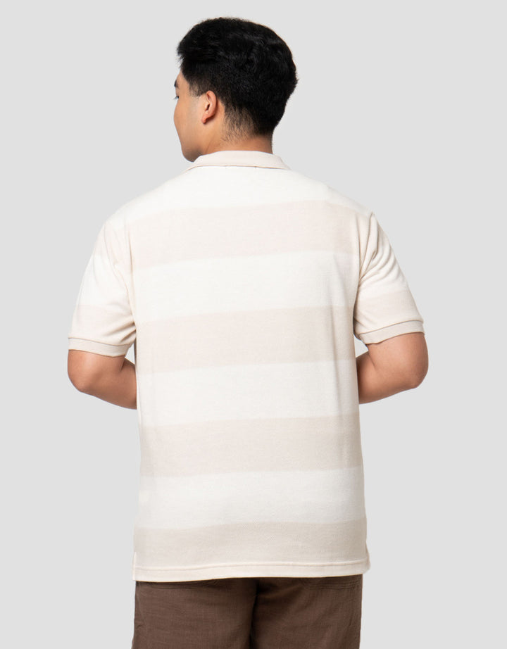 Nevada Stripe Texture Reg Kaos Polo Pria
