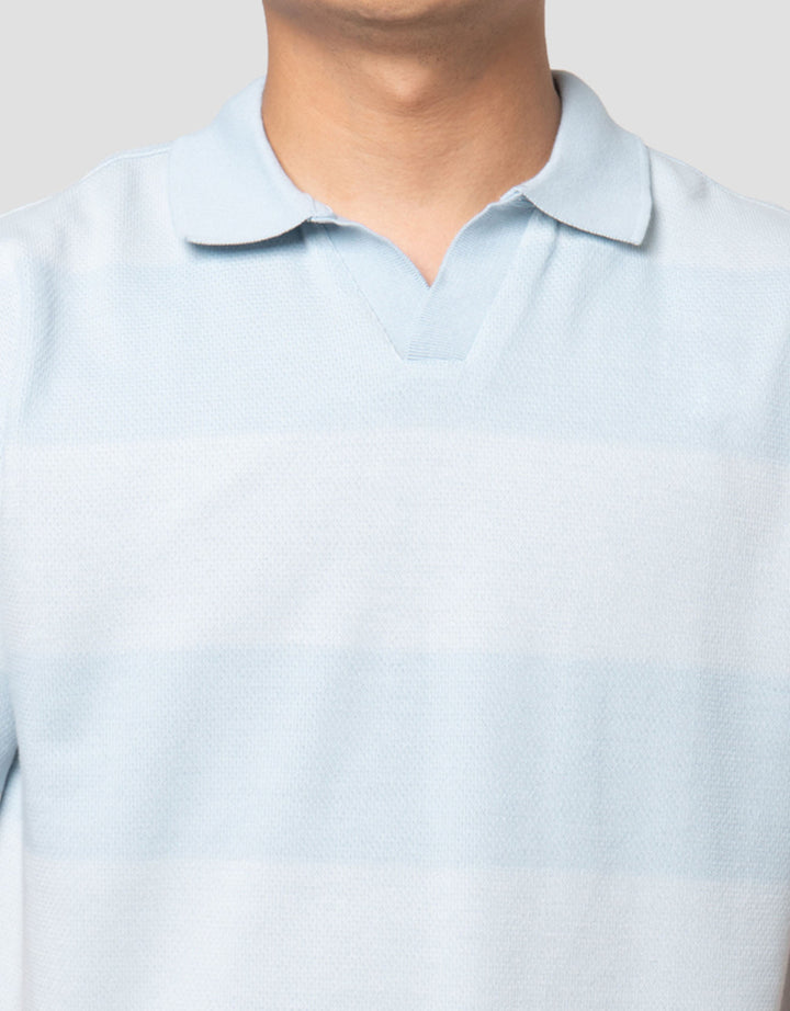 Nevada Stripe Texture Reg Kaos Polo Pria