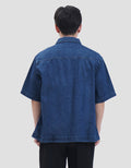 Nevada Denim Pocket Collar Boxy Fit Kemeja Pria