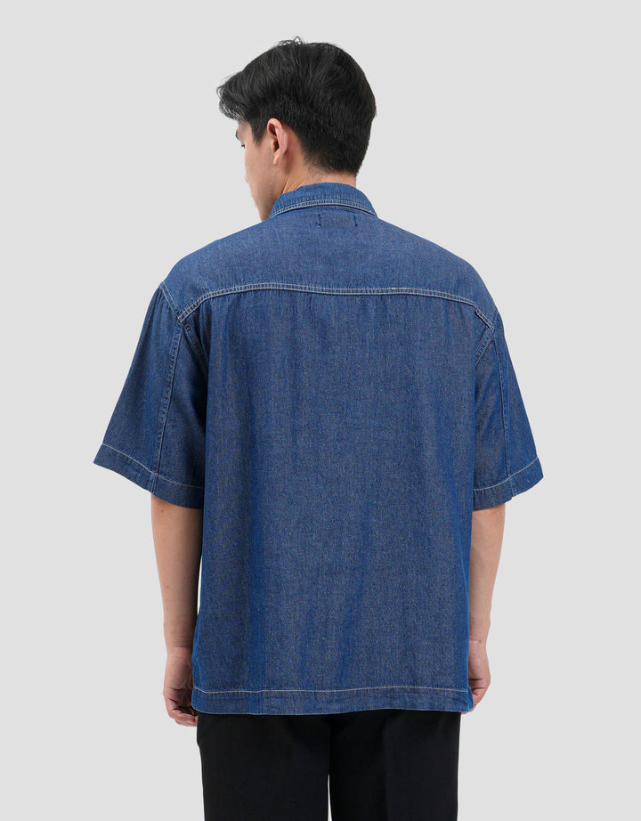 Nevada Double Pocket (6 Oz) Reg Collar - Boxy Fit Kemeja Denim Pria