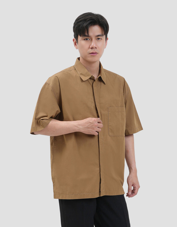 Nevada Paper Touch Reg Collar - Boxy Fit Kemeja Pria
