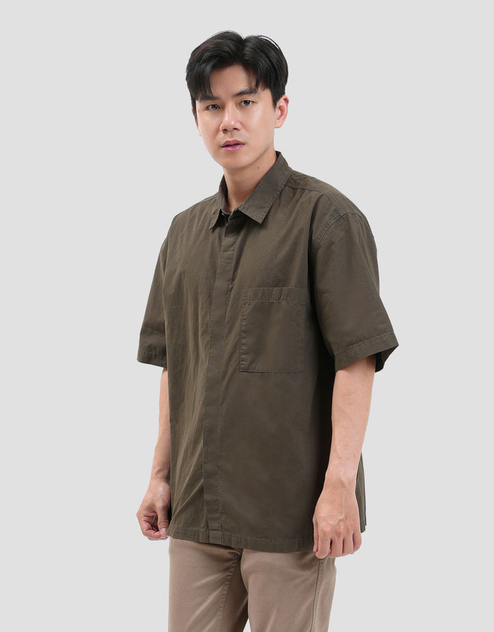 Nevada Paper Touch Reg Collar - Boxy Fit Kemeja Pria