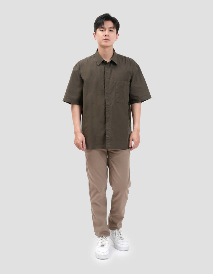 Nevada Paper Touch Reg Collar - Boxy Fit Kemeja Pria