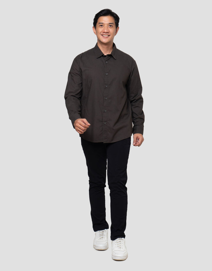 Nevada Plain Shino Linen - Reg Fit Kemeja Pria