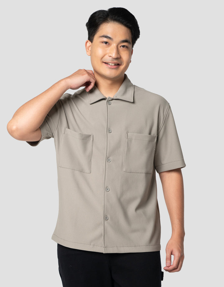 Nevada Texture With 2 Pocket Reg Collar - Boxy Kemeja Pria