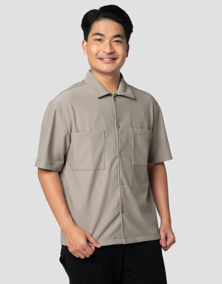 Nevada Texture With 2 Pocket Reg Collar - Boxy Kemeja Pria