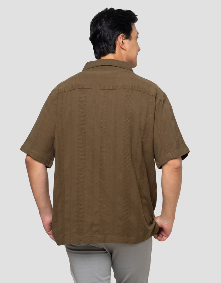 Nevada Texture Camp Collar - Reg Fit Kemeja Pria