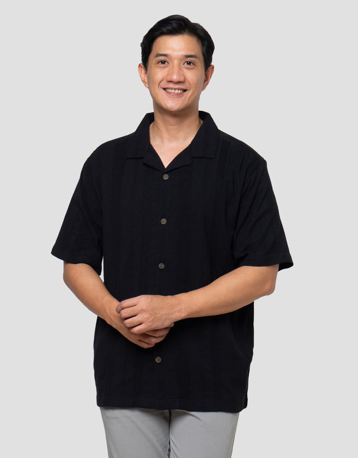 Nevada Texture Camp Collar - Reg Fit Kemeja Pria