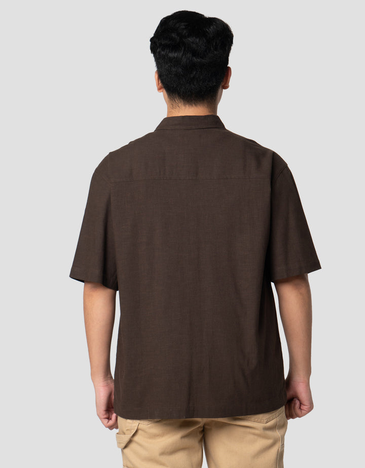 Nevada Plain Lyocell Reg Collar - Boxy Fit Kemeja Pria