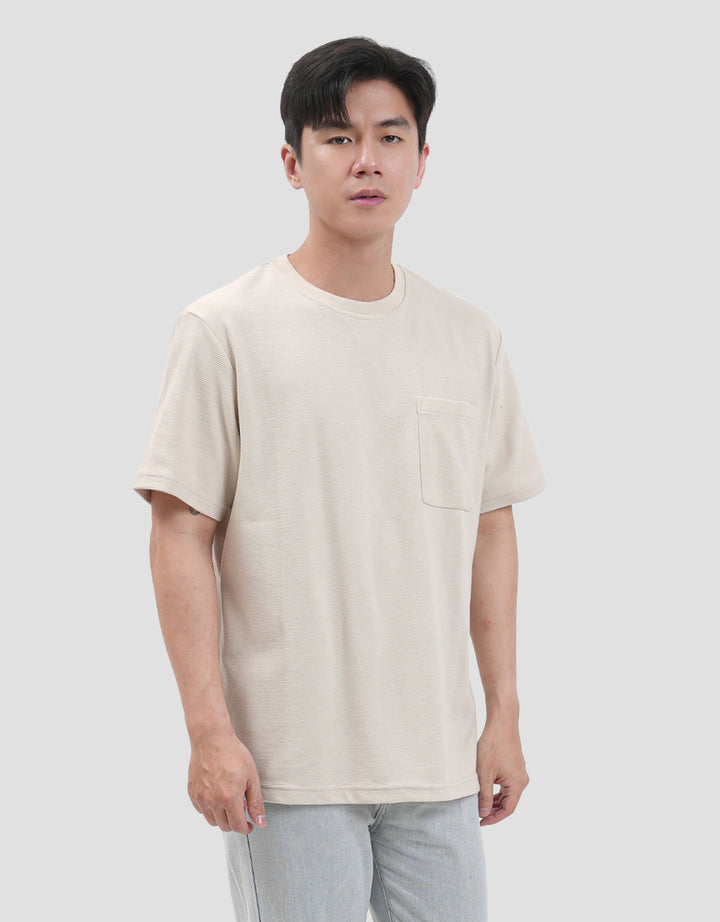 Nevada Reg Fit Texture Pocket Kaos Pria
