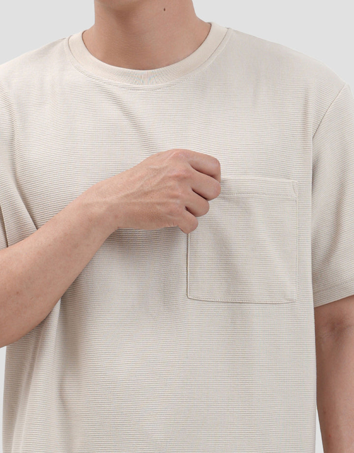 Nevada Reg Fit Texture Pocket Kaos Pria