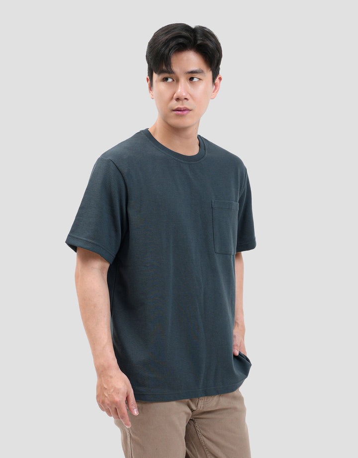 Nevada Reg Fit Texture Pocket Kaos Pria