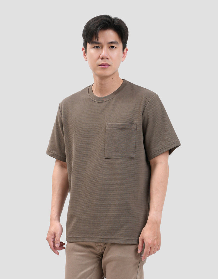 Nevada Reg Fit Texture Pocket Kaos Pria