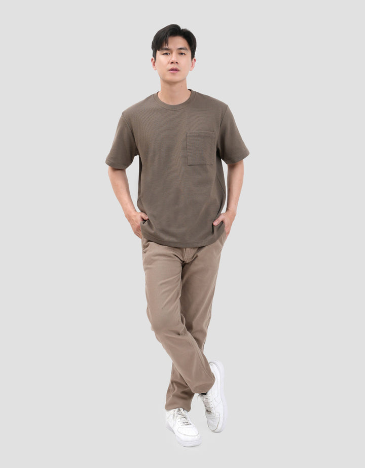 Nevada Reg Fit Texture Pocket Kaos Pria