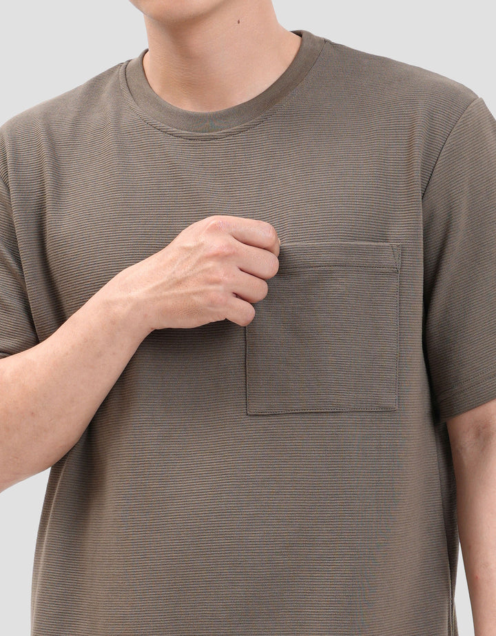 Nevada Reg Fit Texture Pocket Kaos Pria