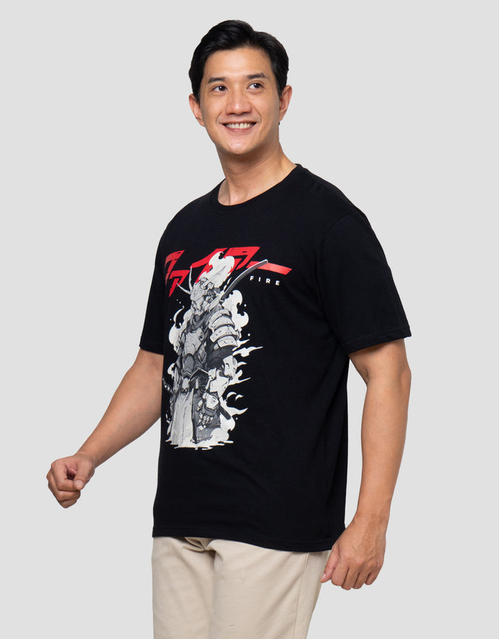 Nevada Anime Frontprint Fire Kaos Pria