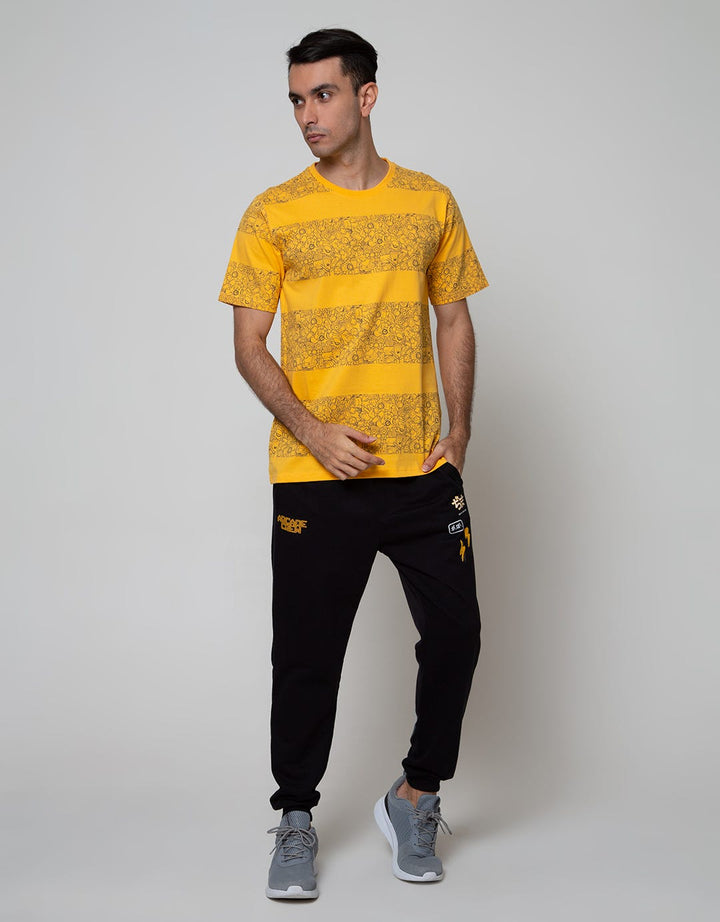 T Zone Short Sleeve T-Shirt Fullprint Aop Graffiti Stripe