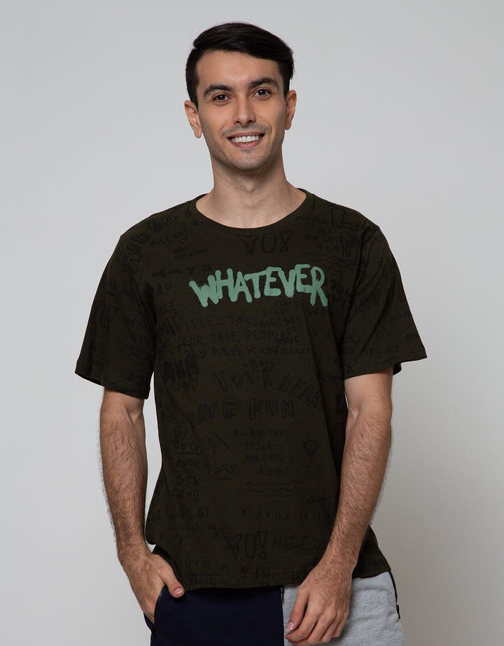 T Zone Short Sleeve T-Shirt Fullprint Aop Graffiti Whatever