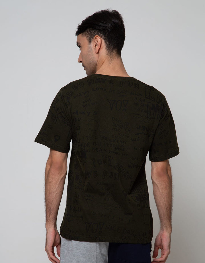 T Zone Short Sleeve T-Shirt Fullprint Aop Graffiti Whatever
