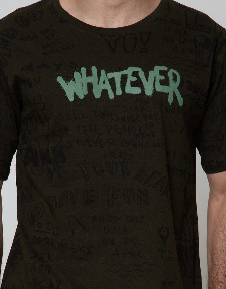 T Zone Short Sleeve T-Shirt Fullprint Aop Graffiti Whatever