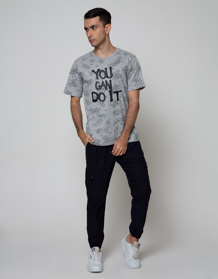T Zone Short Sleeve T-Shirt Fullprint Aop Graffiti You Can Do It