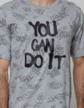 T Zone Short Sleeve T-Shirt Fullprint Aop Graffiti You Can Do It