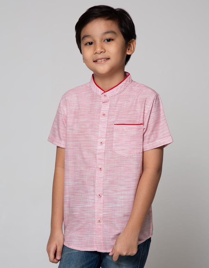 Nevada Short Sleeve Shirt Koko Casual Slub Stripe