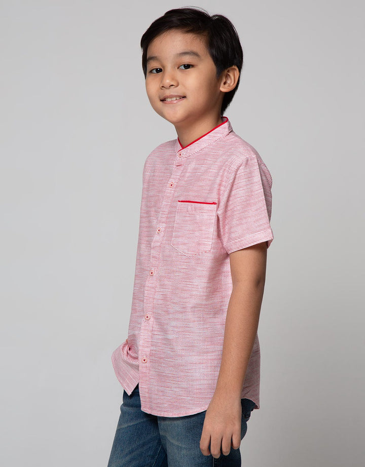 Nevada Short Sleeve Shirt Koko Casual Slub Stripe