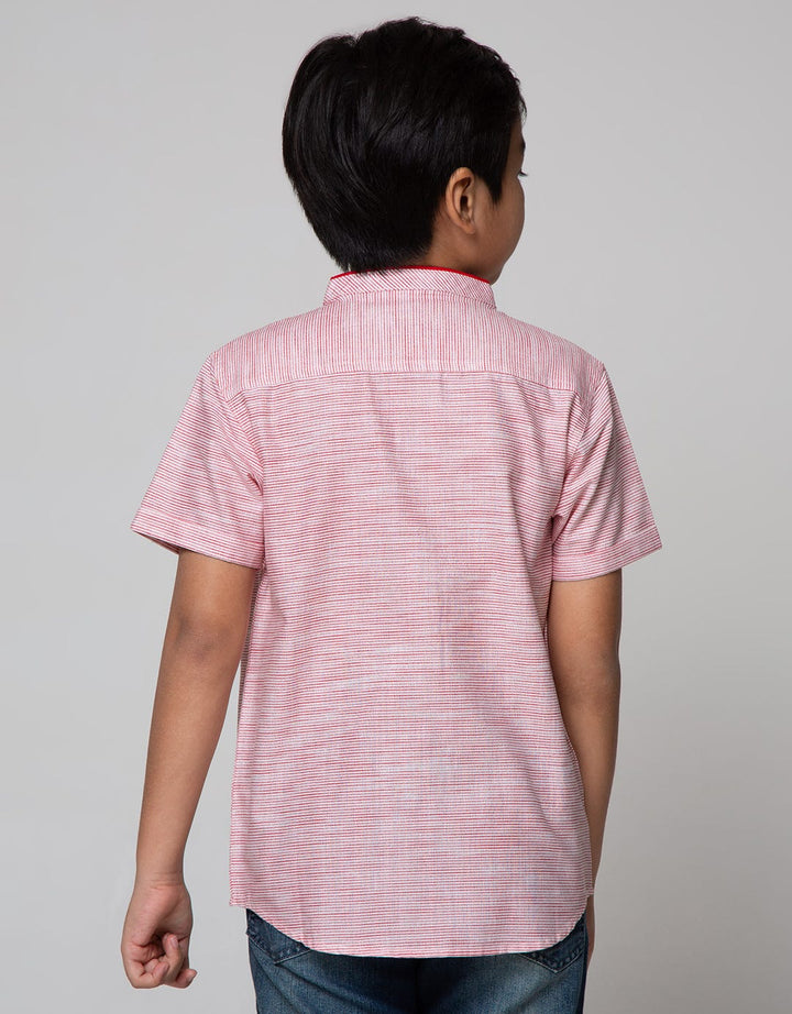 Nevada Short Sleeve Shirt Koko Casual Slub Stripe