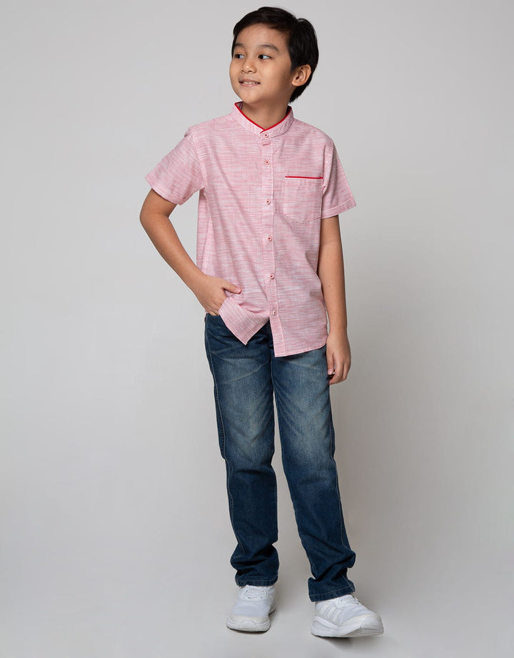 Nevada Short Sleeve Shirt Koko Casual Slub Stripe