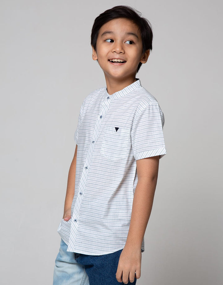 Nevada Short Sleeve Shirt Koko Casual Slub Stripe