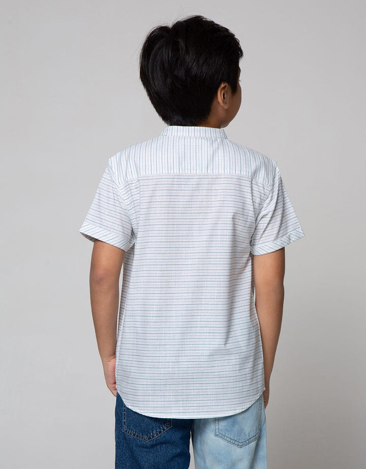 Nevada Short Sleeve Shirt Koko Casual Slub Stripe