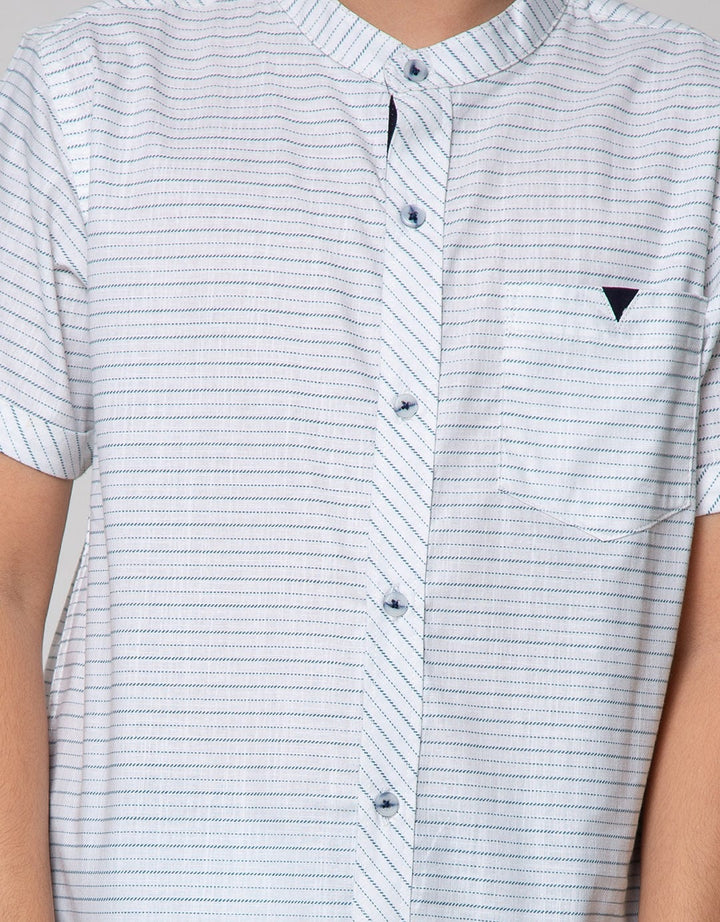 Nevada Short Sleeve Shirt Koko Casual Slub Stripe