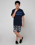 Nevada Short Sleeve T-Shirt Kombinasi Stripe