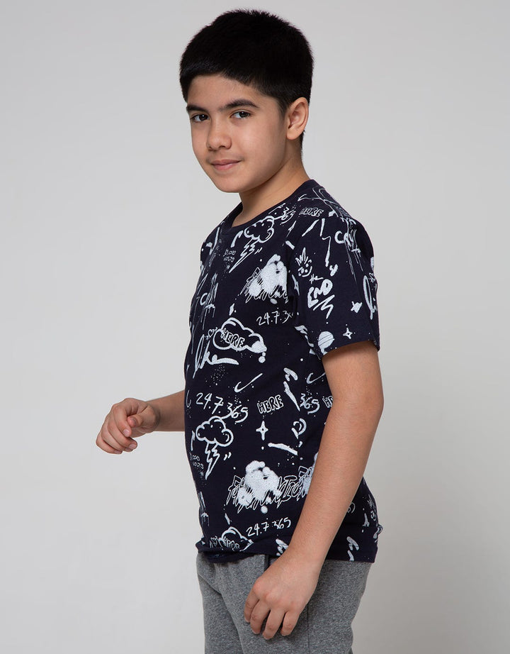 Nevada Short Sleeve T-Shirt Print Grafitti