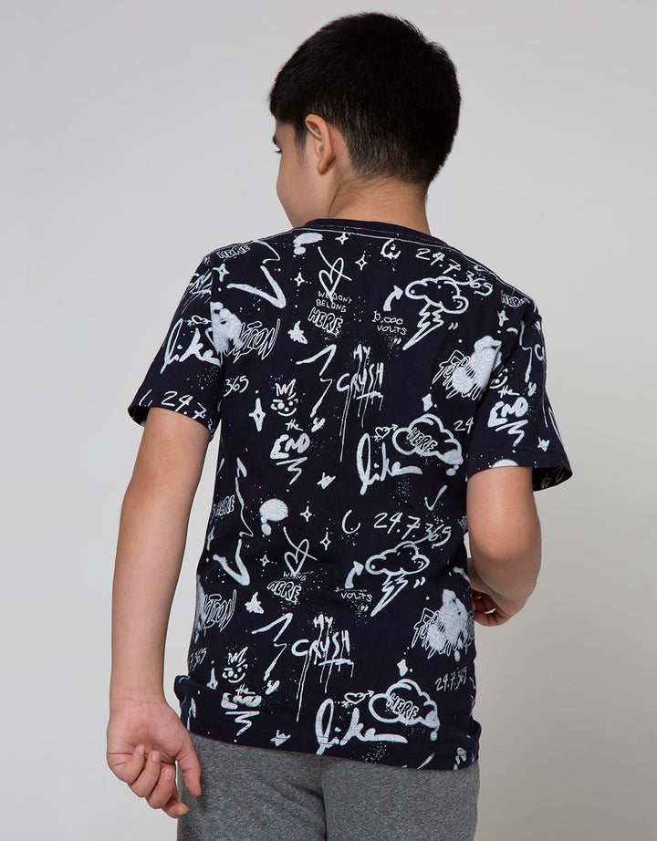 Nevada Short Sleeve T-Shirt Print Grafitti