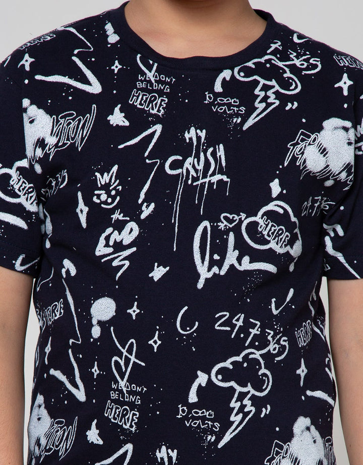 Nevada Short Sleeve T-Shirt Print Grafitti