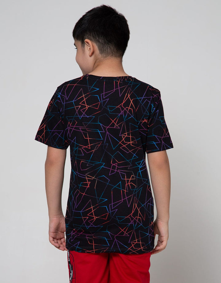 Nevada Short Sleeve T-Shirt Rotary Print Geometri With Pocket
