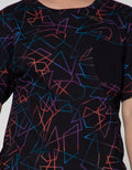 Nevada Short Sleeve T-Shirt Rotary Print Geometri With Pocket