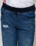 Nevada Denim Shorts Rib Destroyed Splash