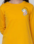 Nevada Long Sleeve T-Shirt Comb Woven Print Unicorn