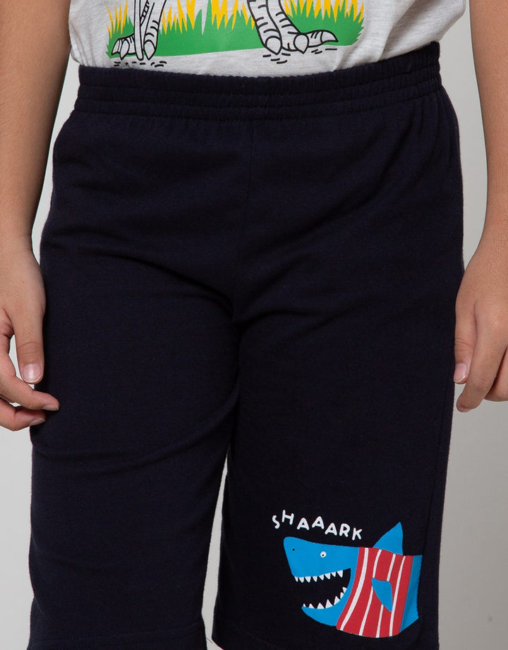 Little M Short Pants Knit Multipack 2Pack Shark