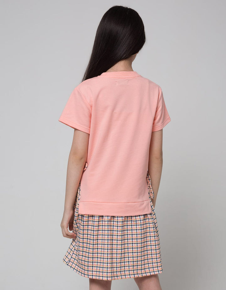 Nevada Short Sleeve Midi Dress Rok Woven Wording Do It