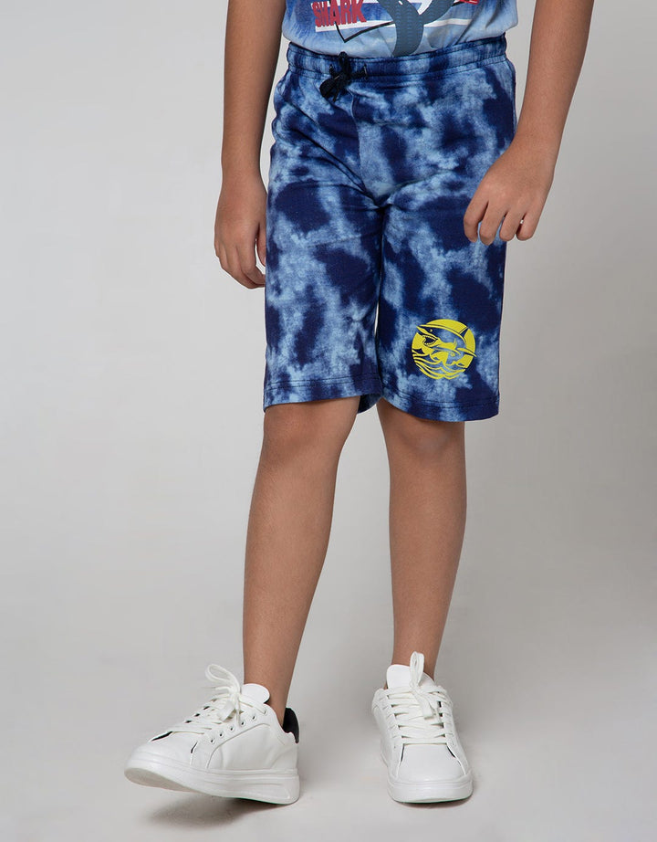 Little M Short Pants Knit Karet Tie Dye Shark