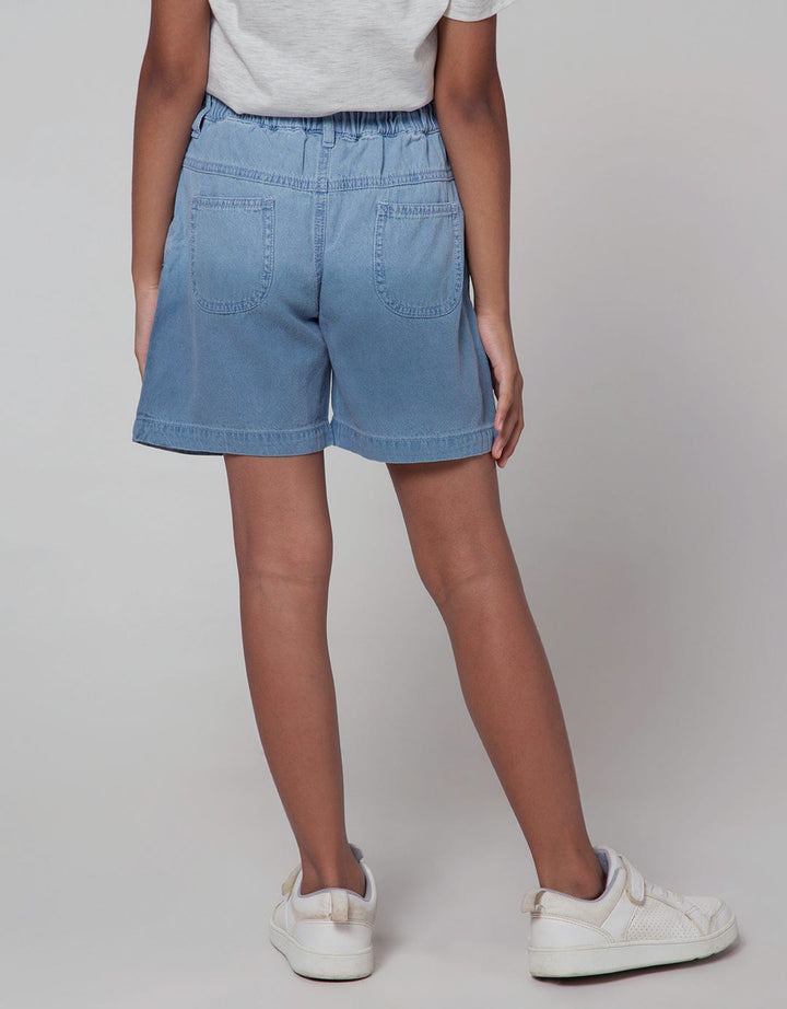 Little M Short Denim Pants Ombrey